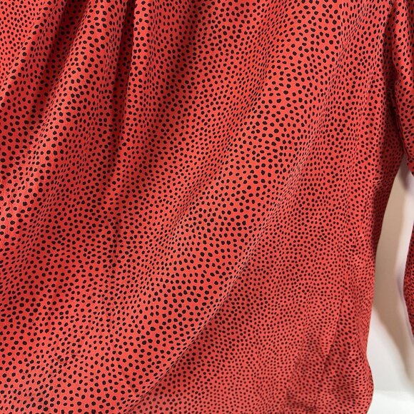 Vintage‎ Christian Dior Seperates Womens Red Polka Dot Silk Top Size 14 Designer - Picture 4 of 9